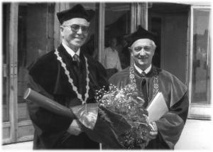doktorat honoris causa otrzymał prof. Adolf Priesol (UT w Zvoleniu); obok Dziekan WL – prof. Konrad Magnuski