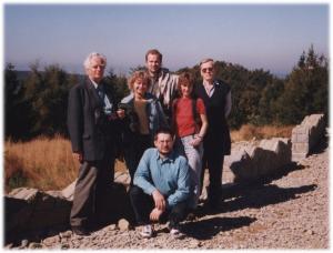 Wycieczka na Jaworzynę; stoją (od lewej) prof. Bohdan Ważyński, NN (AR Kraków), dr Roman Jaszczak (z przodu), mgr Paweł Andruszkiewicz (z tyłu), dr Anna Kliczkowska (IBL) i dr Jan Głaz (IBL)