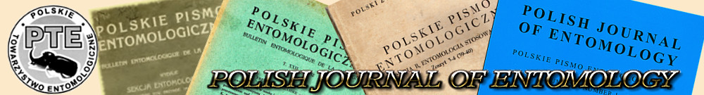 POLISH JOURNAL OF ENTOMOLOGY